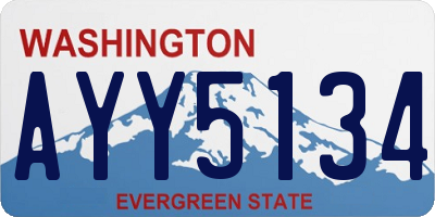 WA license plate AYY5134