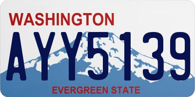 WA license plate AYY5139