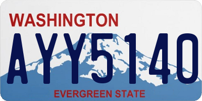 WA license plate AYY5140