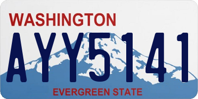 WA license plate AYY5141