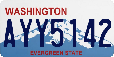 WA license plate AYY5142