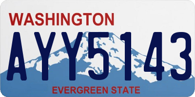 WA license plate AYY5143