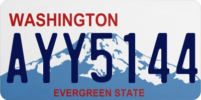 WA license plate AYY5144