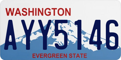 WA license plate AYY5146