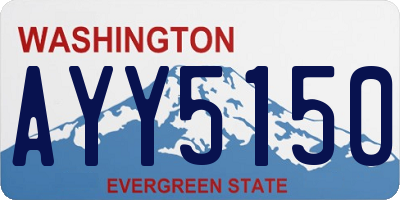 WA license plate AYY5150