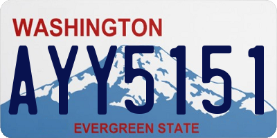 WA license plate AYY5151