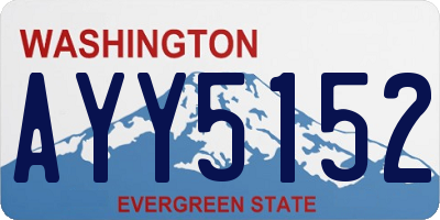 WA license plate AYY5152