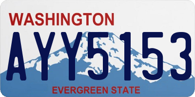 WA license plate AYY5153