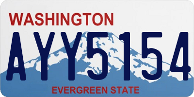 WA license plate AYY5154