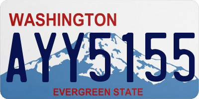 WA license plate AYY5155