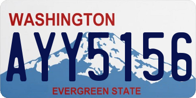 WA license plate AYY5156