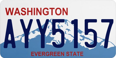 WA license plate AYY5157