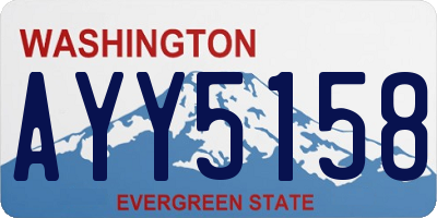 WA license plate AYY5158