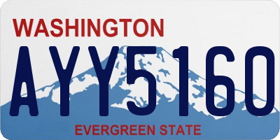 WA license plate AYY5160