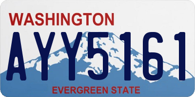 WA license plate AYY5161