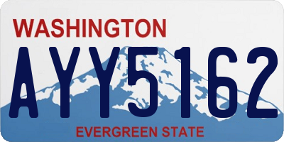 WA license plate AYY5162