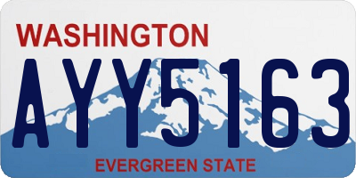 WA license plate AYY5163