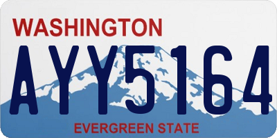 WA license plate AYY5164