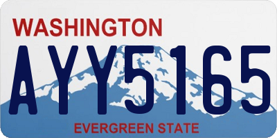 WA license plate AYY5165