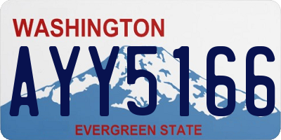 WA license plate AYY5166