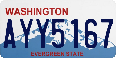 WA license plate AYY5167