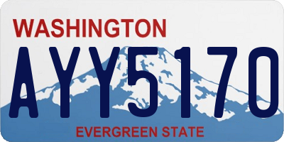 WA license plate AYY5170