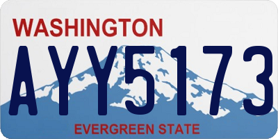 WA license plate AYY5173