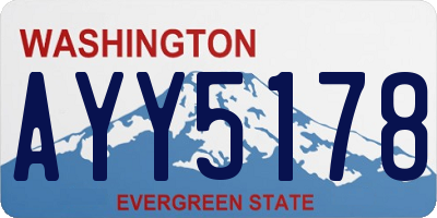 WA license plate AYY5178