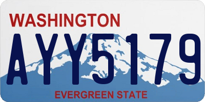 WA license plate AYY5179