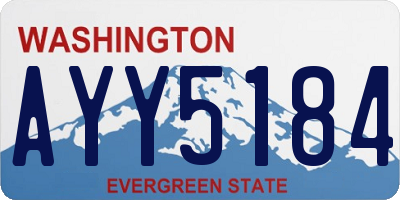 WA license plate AYY5184