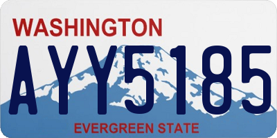 WA license plate AYY5185