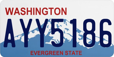 WA license plate AYY5186