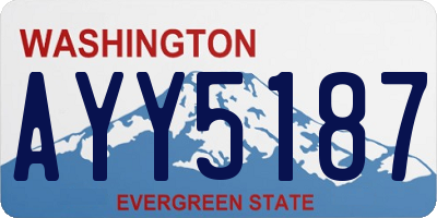 WA license plate AYY5187