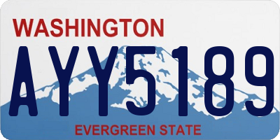 WA license plate AYY5189