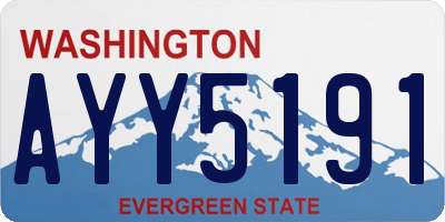 WA license plate AYY5191