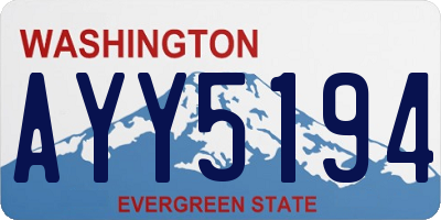 WA license plate AYY5194