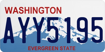 WA license plate AYY5195