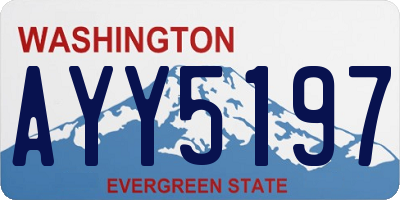 WA license plate AYY5197