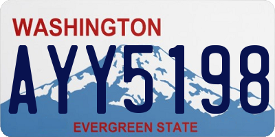 WA license plate AYY5198