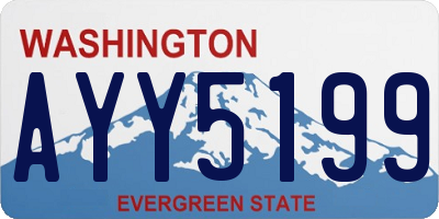 WA license plate AYY5199