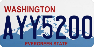 WA license plate AYY5200