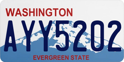 WA license plate AYY5202