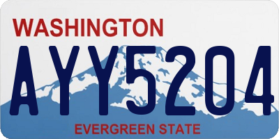 WA license plate AYY5204