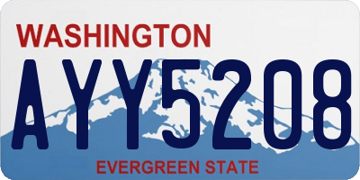 WA license plate AYY5208