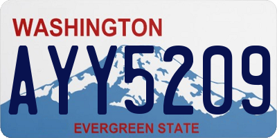 WA license plate AYY5209