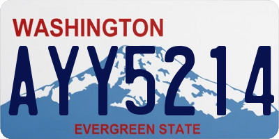 WA license plate AYY5214