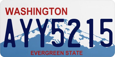 WA license plate AYY5215