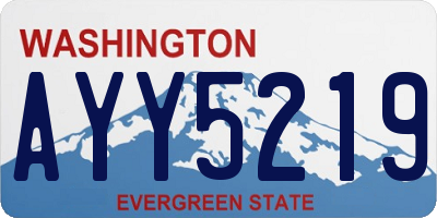 WA license plate AYY5219