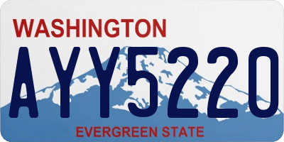 WA license plate AYY5220