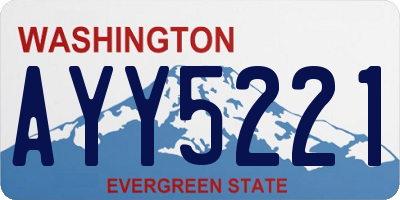 WA license plate AYY5221